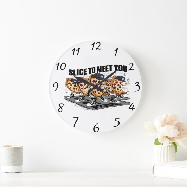 Pizza Slice Crew Large Clock (Home)