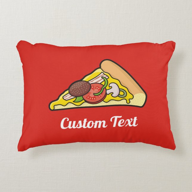 Pizza slice decorative pillow (Front)
