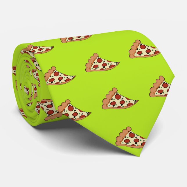 Pizza slice design tie (Rolled)
