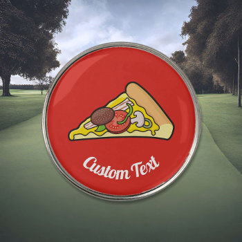 Pizza Slice Golf Ball Marker by fractal_gr at Zazzle