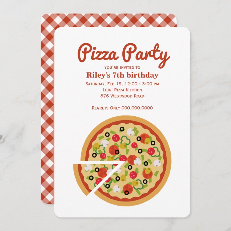 Pizza Slice Invitation | Zazzle