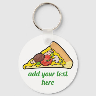 Pizza slice keychain
