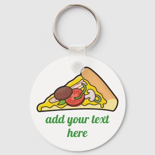 Pizza slice keychain