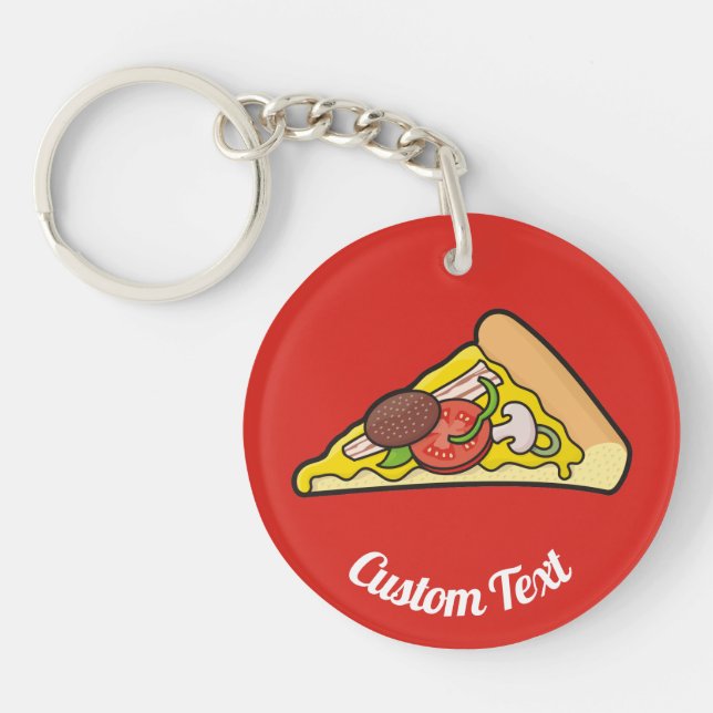 Pizza Slice Keychain (Front)