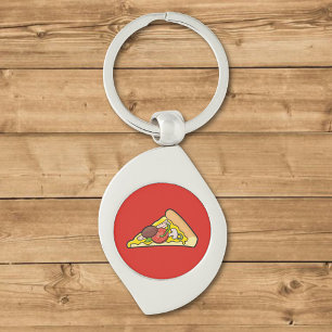 Pizza slice keychain