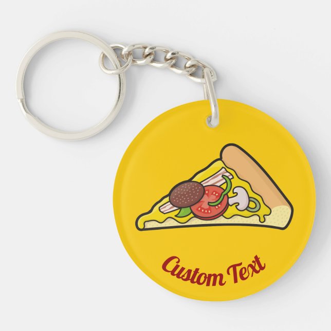 Pizza Slice Keychain (Front)