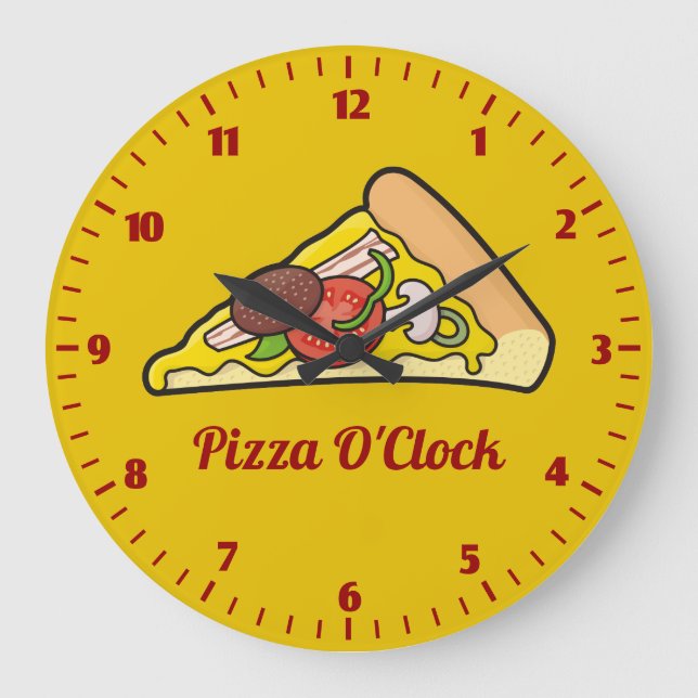 Pizza slice large clock (Front)
