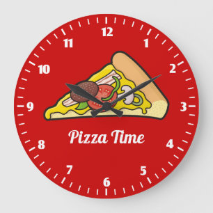 Pizza Slice Large Clock