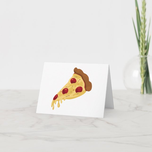 Pizza Slice Letterpress Thank You Card (Front)