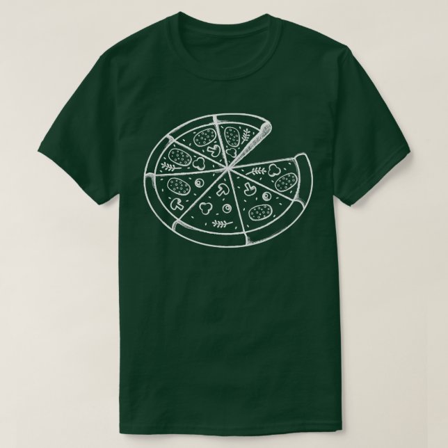 Pizza Slice Matching Couple For Food Lovers Pizza  T-Shirt (Design Front)