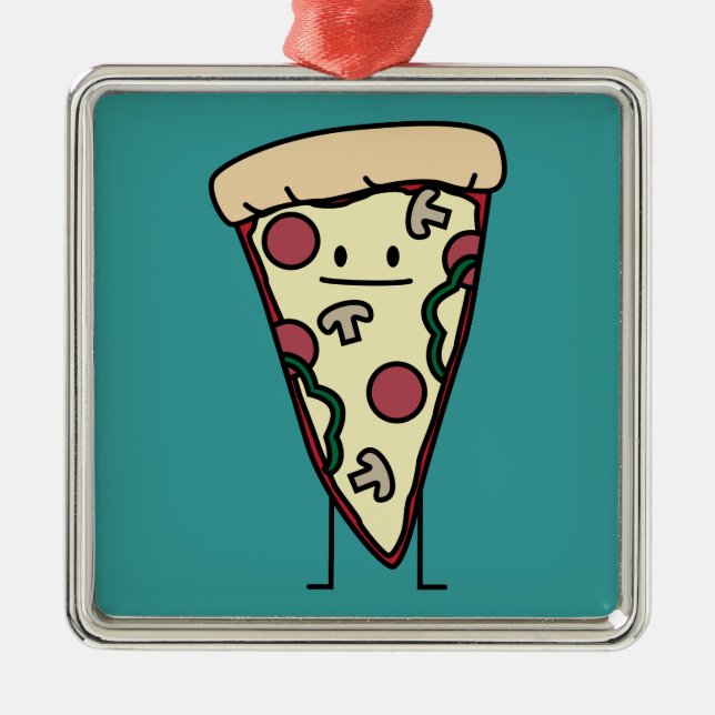Pizza Slice Metal Ornament (Front)