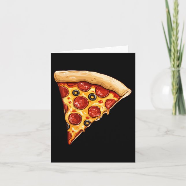 Pizza Slice Minimalist  Card (Front)