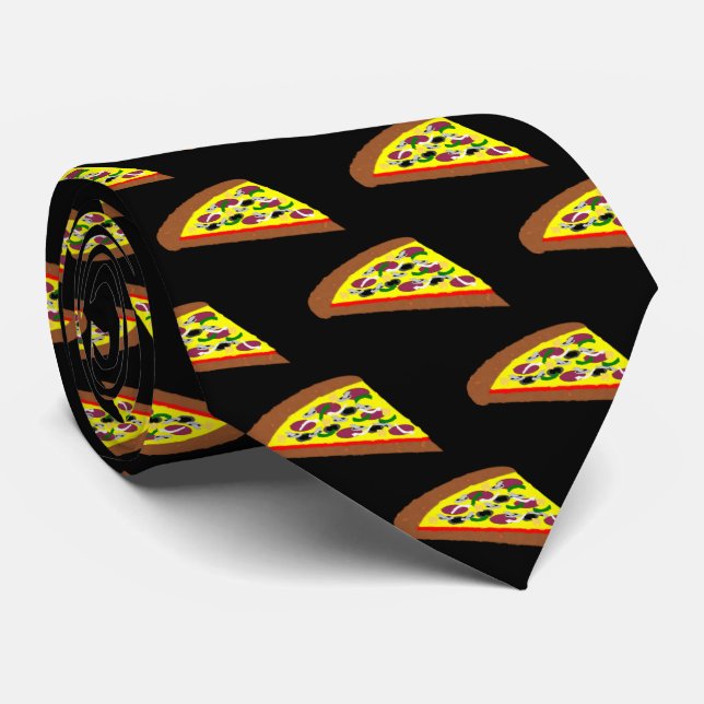 Pizza Slice Neck Tie (Rolled)