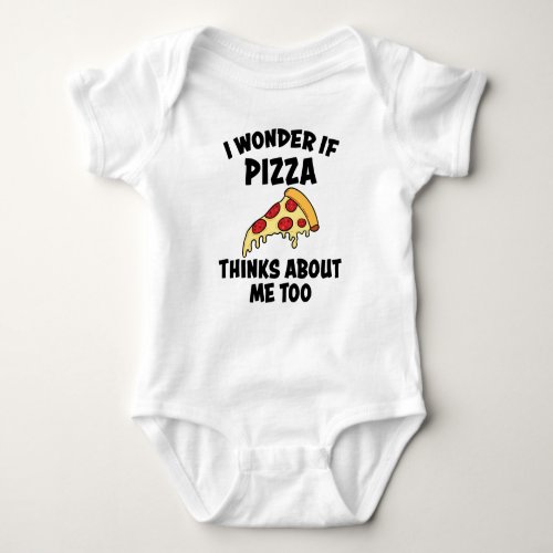 Pizza slice of pizza funny saying fast food gift baby bodysuit