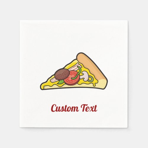 Pizza slice paper napkins