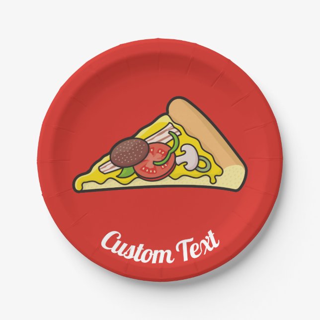 Pizza Slice Paper Plates (Front)