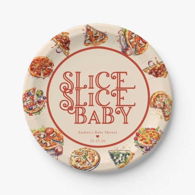 Pizza | Slice  Paper Plates (Front)