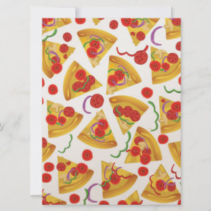 Pizza Slice Pattern Invitation
