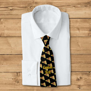 Pizza Slice Pattern Neck Tie