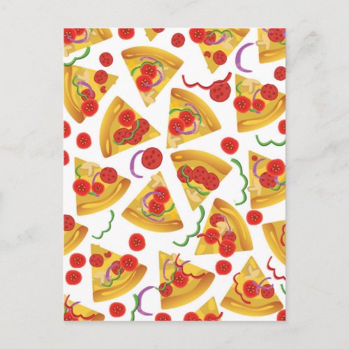 Pizza Slice Pattern Postcard