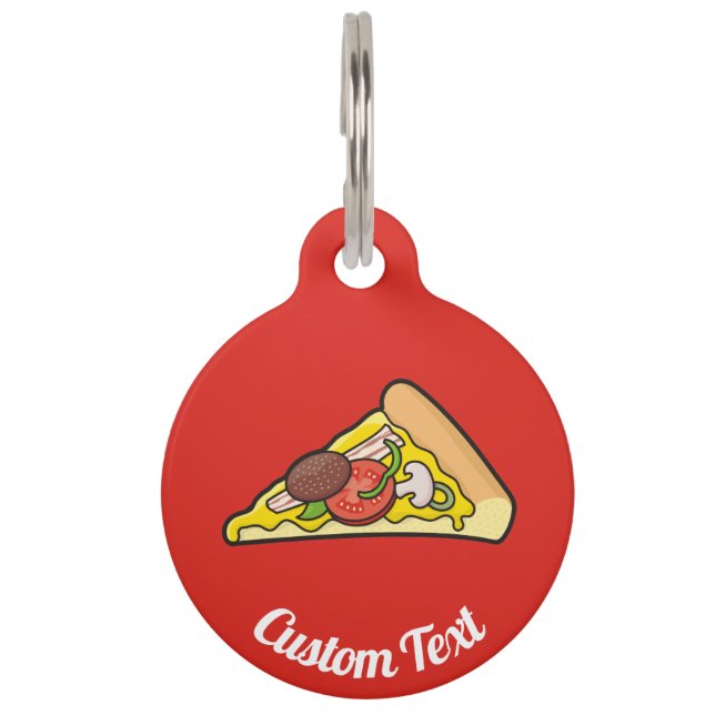 Pizza Slice Pet Name Tag (Front)