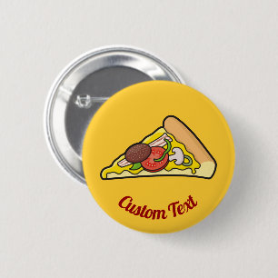 Pizza slice pinback button