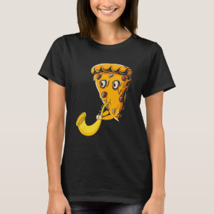 Pizza Slice Playing Saxophone Music Saxophonist Mu T-Shirt