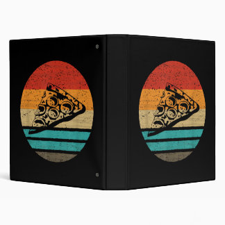 Pizza Slice Retro Style Vintage 3 Ring Binder