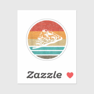 Pizza Slice Retro Style Vintage Sticker