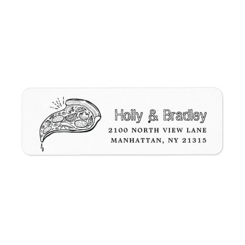 Pizza Slice  Return Address Label