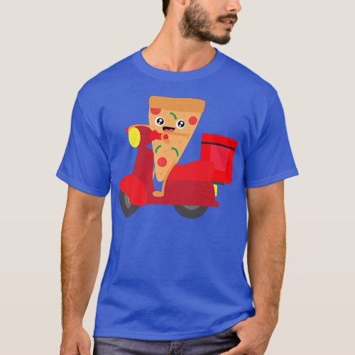 Pizza Slice Scooter Pizza Deliveryman Gift  T_Shirt