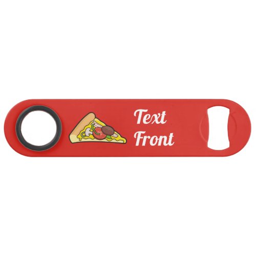 Pizza slice speed bottle opener