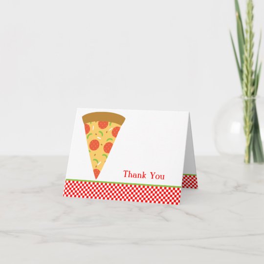 Pizza Slice Thank You Card | Zazzle.com