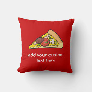 Pizza slice throw pillow