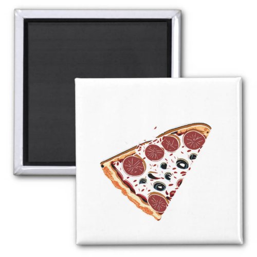 Pizza slice with tomato magnet