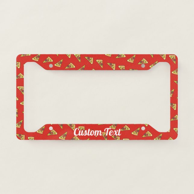 Pizza Slice Wrap License Plate Frame (Front)