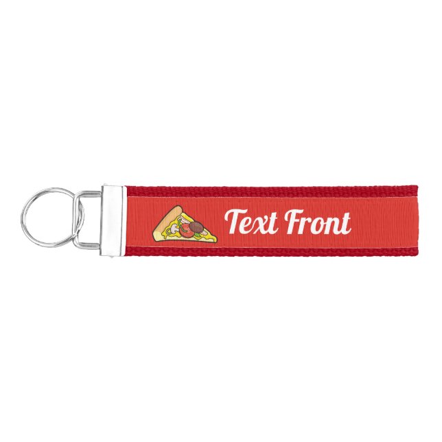 Pizza Slice Wrist Keychain (Keys on Left)