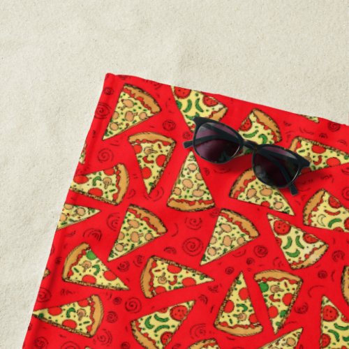 Pizza Slices Beach Towel