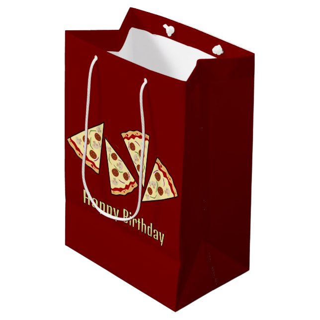 Pizza Slices Design Gift Bag (Front Angled)
