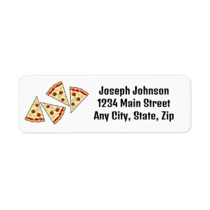 Pizza Slices Design Return Address Label