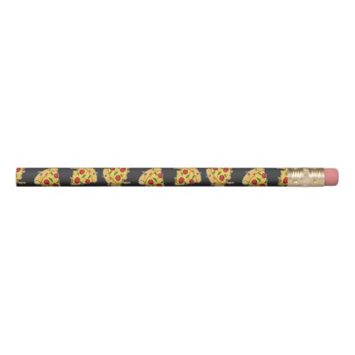 Pizza slices food character pattern pencil