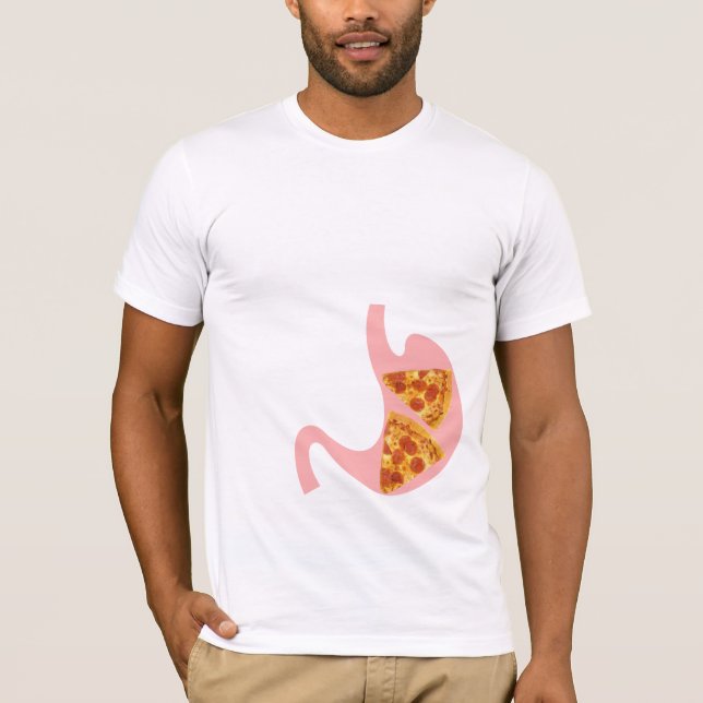 Pizza Slices in My Stomach T-Shirt (Front)