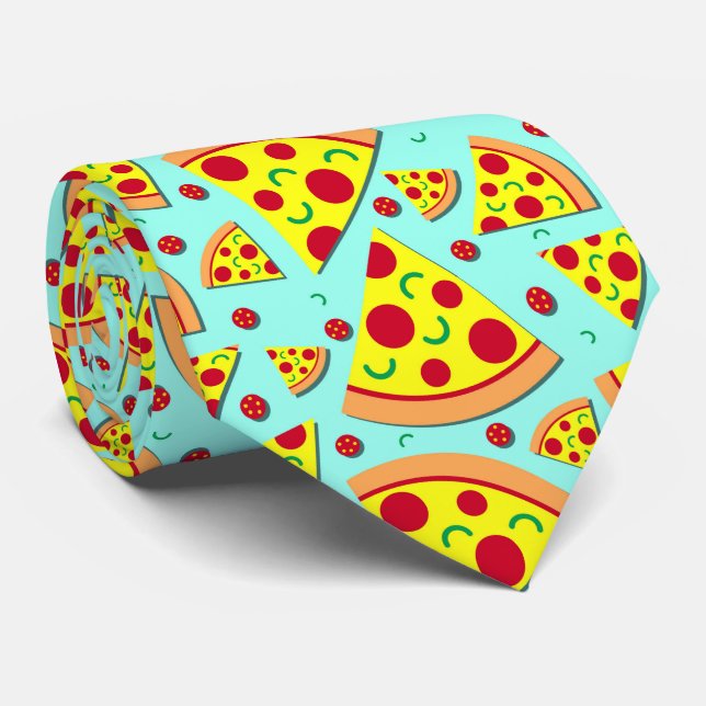 Pizza Slices Italian Restaurant Boss Novelty Neck Tie (Rolled)