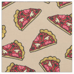Pizza Slices Pattern Printed Fabric by the Yard