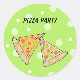 Pizza Slices Pizza Party Classic Round Sticker