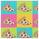 Pizza slices tiled fabric