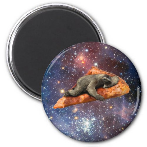 Pizza Sloth In Space Magnet