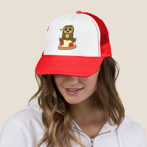 Pizza Sloth Trucker Hat