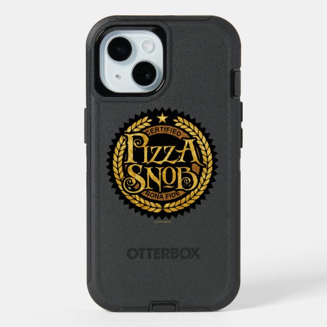 Pizza Snob - funny pizza lover iPhone 15 Case (Back)