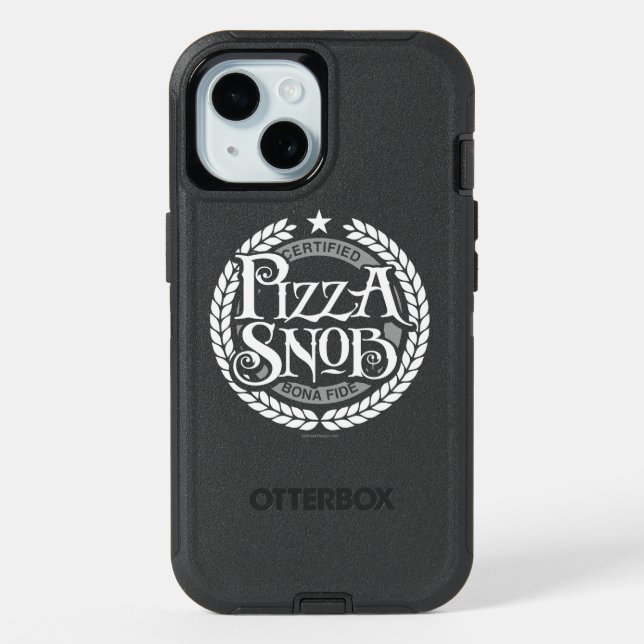 Pizza Snob - funny pizza lover iPhone 15 Case (Back)
